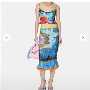 Blue Versace 2021 collection skirt.